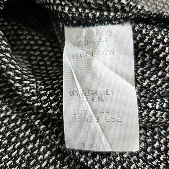 Vintage Componix Cowl Neck Crepe Top 14 Women 80s Button Back Avant Garde Blouse - Picture 8 of 8